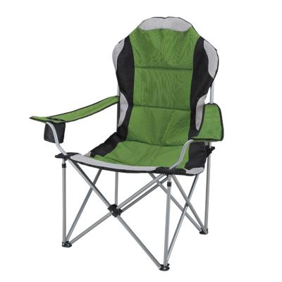 China Oversized Porable Armrest Modern Folding Camping Chair Fully Padded Chair With Lumbar Back Support, Heavy Duty for sale