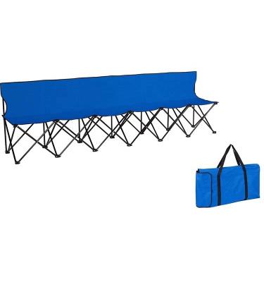 China Easy-Carry Portable Sports Bench with Back Rests 6 People Sides Team Bench Collapsible Soccer for sale