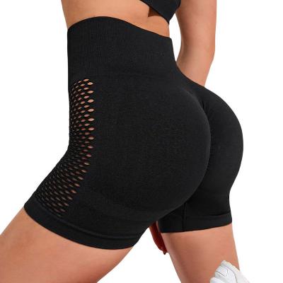 China Women's Recycling Pants Yoga Waist Butt Lift Gym Mesh Breathable Running Tight High Fitness Shorts Yoga Pants for sale