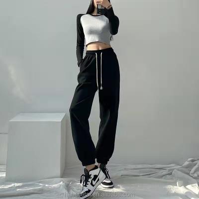 China OEM2021 new Anti-wrinkle autumn and winter leisure women's pants elastic sweatpants shaping jogger pants women's sports tracksuit for sale