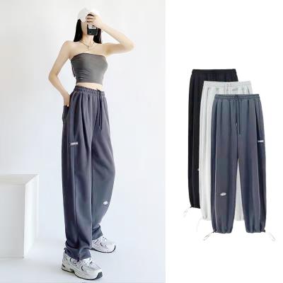 China Wholesale Custom Women's Anti-Wrinkle Pants Fashion Women's Solid Color High Waist Side Jogger Pocket Casual Women's Sports Pants for sale