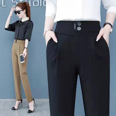 China Wholesale Women's Leisure Anti-wrinkle Office Formal Business Pants Black Women's Slim Fit Jumpsuits Pants Trousers Clothing for sale