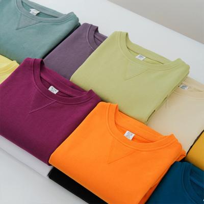 China Anti-Wrinkle Factory Cotton Round Neck Shirts T-shirts High Quality Custom Blank Mens 100% Long Sleeve T-shirt for sale