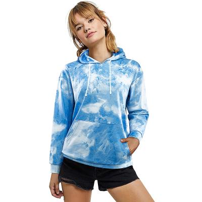 China Anti-pilling Women Clothing For Girls Tie Dye Long Sleeve Sweatshirt Hoodie Autumn Winter Casual Outdoor Shirt for sale