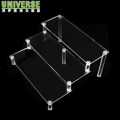 China UNIVERSE custom of Europe three layers of toy high transparent acrylic transparent desktop display stand for sale