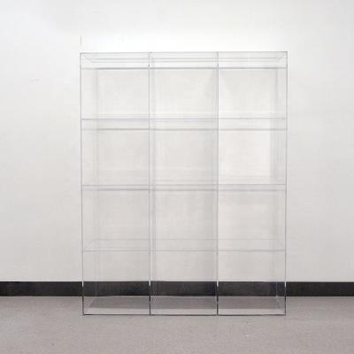 China Handmade Universe Acrylic 4 Tiers Large Clear Organizer Display Cabinet With Push for sale