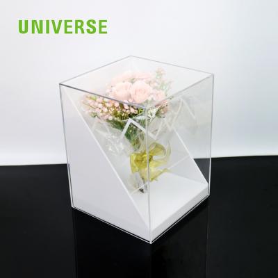 China UNIVERSE Clear Acrylic Plastic Boxes Custom Acrylic Display Box Handmade for sale