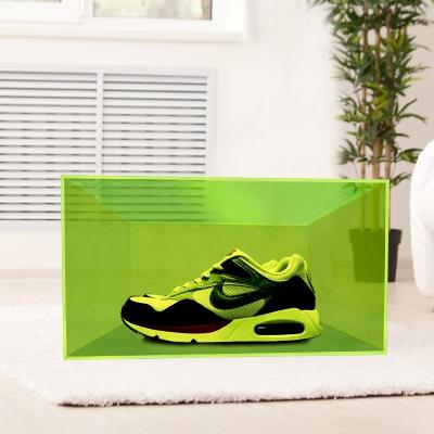 China UNIVERSE Handmade Clear Acrylic Hard Clear Shoe Boxes Luxury Acrylic Shoe Box for sale