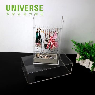 China UNIS Eco-friendly Handmade Earring Display Rack Custom Dustproof Acrylic Display Rack for sale