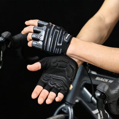 China Cycling/Running/Motorcycle/Riding/Training/2023 Half Finger Microfiber Motorcycle Gloves Plam Protection Anti-Slip Outdoor Cycling Cycling Gloves for sale