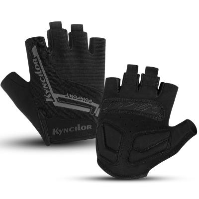 China Wholesale Cycling/Running/Motorcycle/Hiking/Driving/Outdoor Unisex Short Finger Cycling Sports Workout Gloves Anti-Slip Shockproof For Mountain Bike Cycling Running for sale