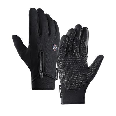 China Comfortable Wholesale Anti Slip Fleece Motorcycle Winter Touch Screen Outdoor Sports Racing Suite Long Cycling Gloves for sale