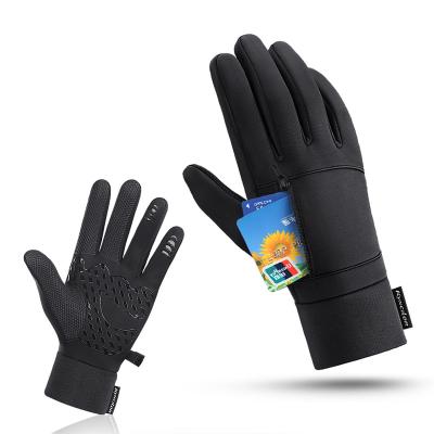 China Wholesale Winter Comfortable Anti Slip Gloves Touch Screen With Running Card Pack Guantes Deportivos Racing Gloves Cycling Glove for sale