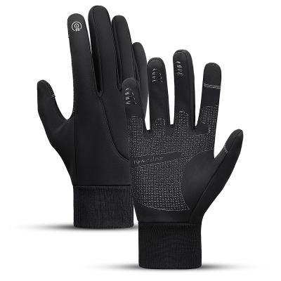 China Full Finger Full Finger Bike Gloves Waterproof Touch Screen Winter Sport Gloves Men Women For Cycling Driving Hiking for sale