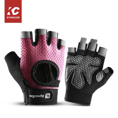 China Comfortable Fingerless Weightlifting Gloves For Gym Men Women Training Sports Workout Gym Fitness Gloves for sale