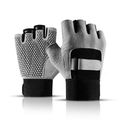 China Gym/Workout/Weightlifting/Sports Breathable Half Finger Palm Half Finger Gym Retraining Anti-Slip Training Gloves Shockproof Weightlifting Gloves for sale