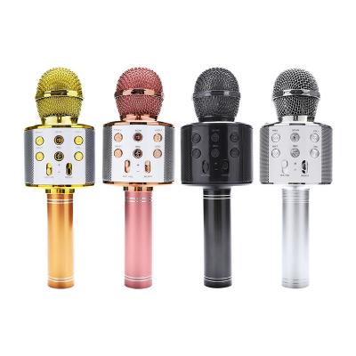 China Other WS858 Portable Karaoke Microphone Wireless Professional BT Speaker Home KTV Handheld Microphone for sale