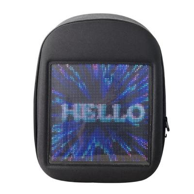 China With Newest LED USB Portable Travel Cycling/Bicycle Laptop Backpack Padded Personality DIY LED Screen Advertising Dynamic Backpack for sale