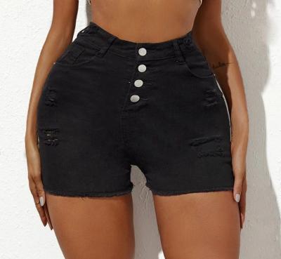 China QUICK DRY Hot Classic Black Fashion Women Summer Shorts Casual High Waisted Jean Shorts Skinny Jeans Denim Shorts for sale