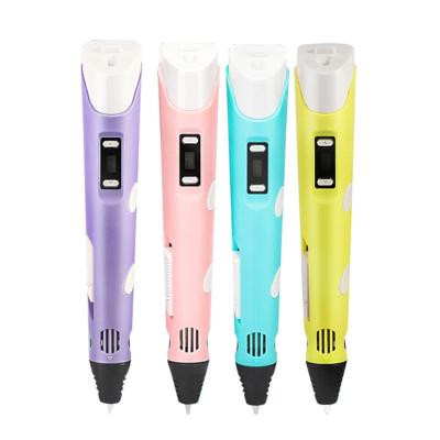 China Lovely 3D Printing Pen Children's 3D Gift Box 3D Painting Three-Dimensional Pen Set High Temperature 3D Graffiti Pen Gift for sale