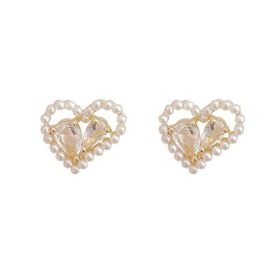 China Small stud S925 Fashionable short temperament earrings simple and fashionable ear piercing sleep without removing pearl earrings for sale