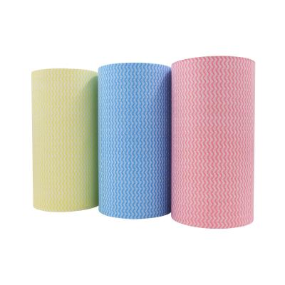 China Household Sustainable Food Grade Disposable Nonwoven Roll Wipes Multi Use for sale