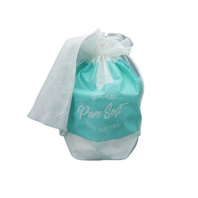 China Disposable 100% Disposable Facial Tissue Cotton Face Cleansing Cloth Roll for sale