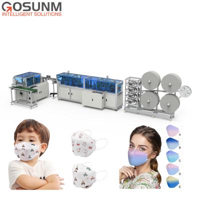 China High Efficiency GOSUNM KF94 Automatic Korean Fish 3d Face Mask Machine Min Production 150pcs One Face Mask for sale