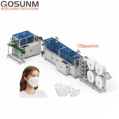 China High Speed ​​Production Efficiency GOSUNM KF94 Face Mask Machine KF94 Mask Making Machine for sale