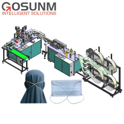 China 2021 New Product High Efficiency GOSUNM Automatic Head Loop Muslim Hijab Face Mask Machine Make Masker for sale