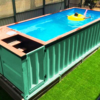 China Fashion Customization DEDEPU 20ft Container Pool Celebrity Container Pool Swimming Net 40ft for sale