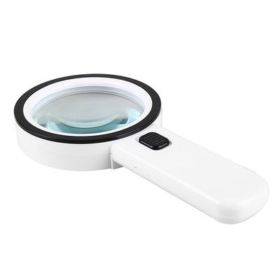 China Portable 30x Double-layer Optical Glass Lens With Led Antique Lamp Magnifier Collection Appreciation Reading for sale