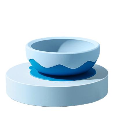 China BPA Free KUB Baby Silicone Sucker Bowl Baby Eating Food Bowl Kids Silicone Tableware Extra Bowl for sale