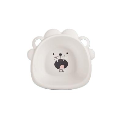 China Sustainable KUB Kids Cute Lion Bowl Thickened Strong Durable Portable Baby Wash Basin for sale