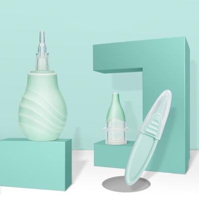 China Soft Silicone KUB Tip Nose Cleaner Set With 2 Heads And Tweezers Baby Nasal Aspirator for sale