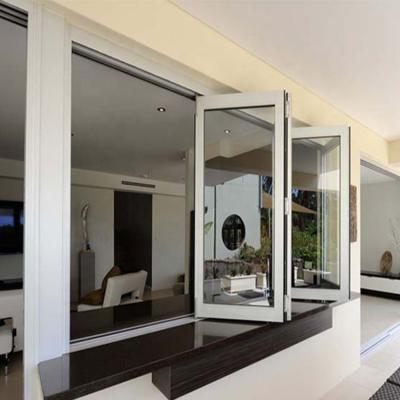 China Glazing bi-folding folding screen/bifold/accordion aluminum alloy/folding window for Malaysia for sale