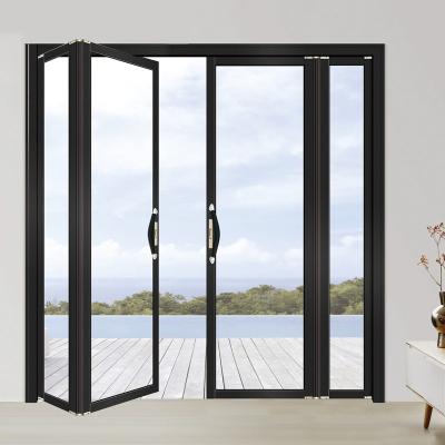 China Modern slim aluminum bifold door narrow frame two-way folding door for sale