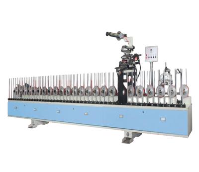 China Anti Aging Wood Hot Glue (PUR) Profile Wrapping Machine For Veneer And Decorative Painting Paper for sale