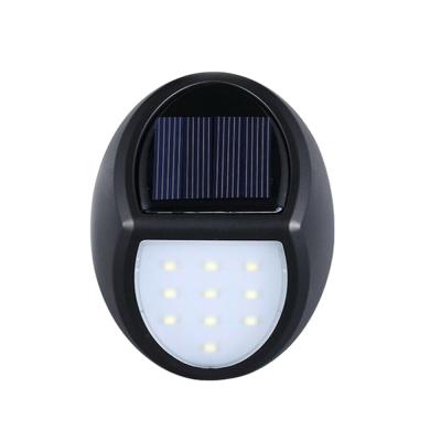 China New Design IP65 10 LED Waterproof Outdoor Plastic Solar Wall Mounted Garden Fence Light For Landscape Driveway Backyard for sale