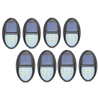 China 10 LED Garden Wall Mounted Deck Lights Outdoor Waterproof Solar Lamps Fence for Deck Porch Patio Stairs Backyard Garden Pathway for sale