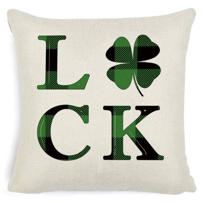 China Portable In The Current Wholesale St Patrick's Day By Pillow Covers 18 x 18 Cushion Covers For Home Decor Just Throw Square Pillow Case for sale