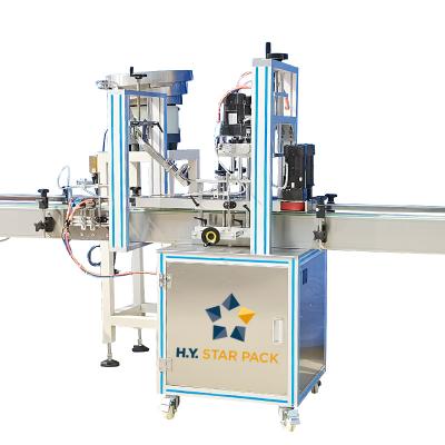 China Beverage Liquid 4 Heads Capper Automatic Bottle Filling Capping Machine for sale