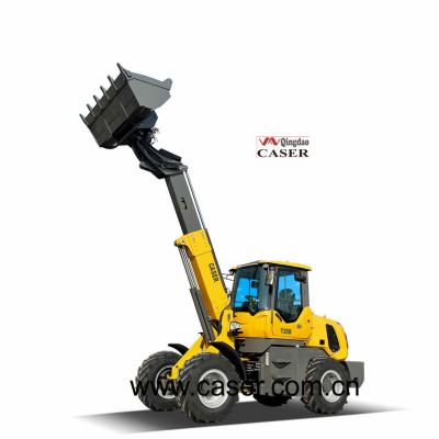 China QINGDAO CASER T25D 2500T 2.5ton Micro Telescopic Euro 5 Yard Boom Wheel Loader CE Hotels Construction Hot Hardware Small Mini Porcelain for sale