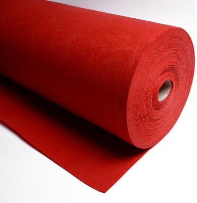 China Sustainable Wholesale Eco-Friendl Polyester Felt Fabric Colored Non Woven Fabric Felt 100% Excellent Red Carpet for sale