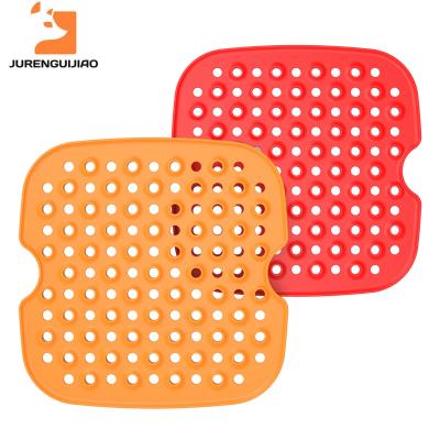 China 7.5 Inch Workable and 8.5 Inch Square Non-Stick Silicone Air Fryer Mats for sale