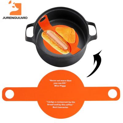 China Sustainable New Design Extra Long Raising Handles Reusable Silicone Loaf Clamp For Dutch Oven Baking for sale