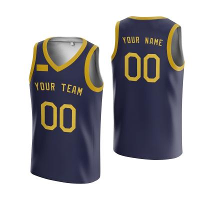 China Anti-Bacterial Custom New Design High-Quality Blank Custom Blank Mens Mesh Breathable Basketball Uniform Sublimation Basketball Jersey for sale