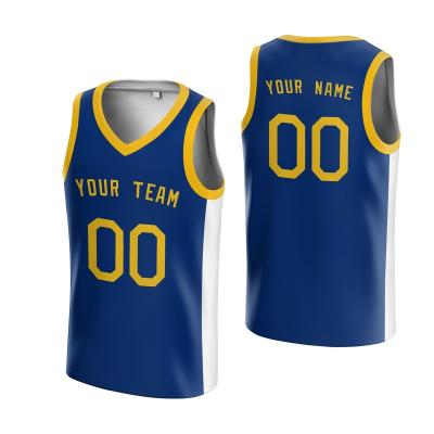 China Anti-Bacterial High-Quality Blank Custom basketball jersey uniform men print oem customized n ba jersey basketball for sale