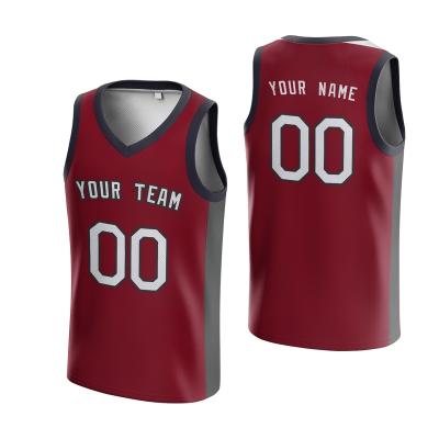 China Anti-Bacterial Customized stitched jersey basketball clothes sublimation basketball uniform for sale