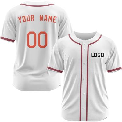 China Breathable Wholesale Campus Sports Team Baseball Jersey Custom Sublimation Printed Baseball Jersey for sale